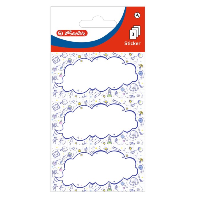 HERLITZ Αυτοκόλλητες Ετικέτες Back to School 3 Φύλλα Χ 3 Ετικέτες - Συσκευασία 10τμχ