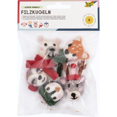 Τσόχινες Μπάλλες (5τμχ) WINTER ANIMALS