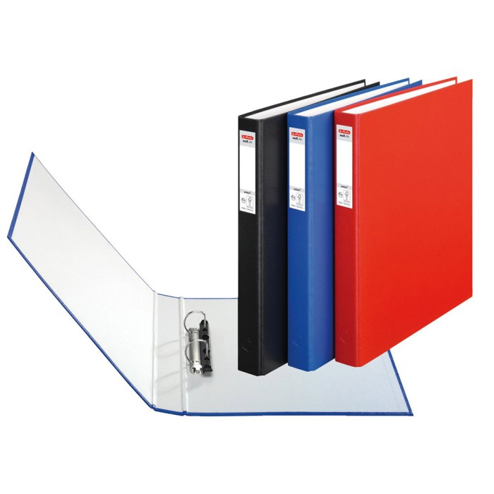 HERLITZ Ντοσιέ maX.file Protect 2 Κρίκων Α4 PP (Μπλε, Μαύρο, Κόκκινο) - Συσκευασία 16τμχ