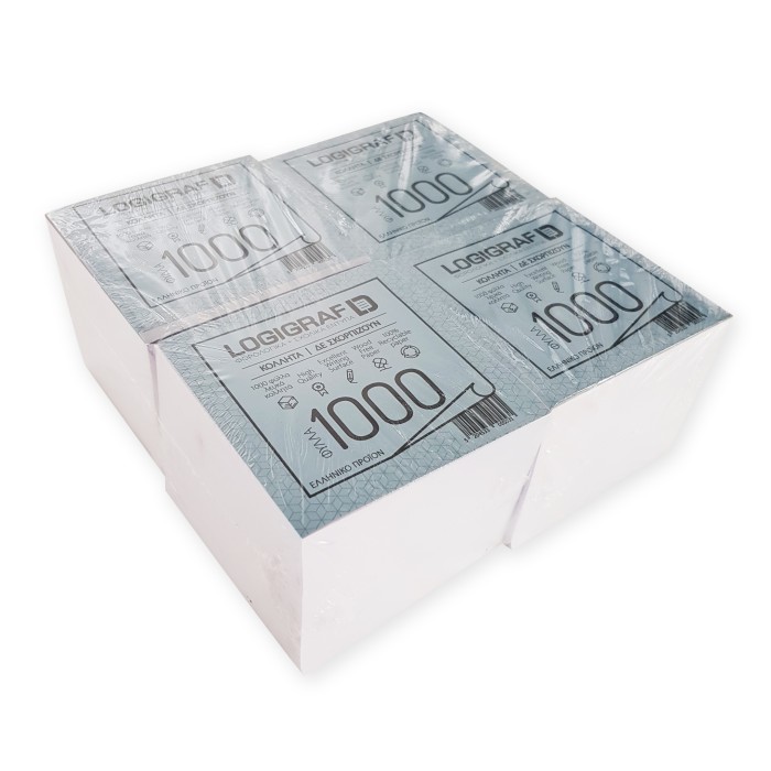 Κύβος Λευκός Κολλητός 9Χ9εκ, 1000 Φύλλα