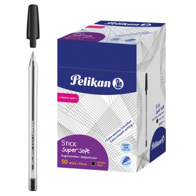 PELIKAN Στυλό Stick K86 Super Soft Μαύρο - Συσκευασία με 50τμχ