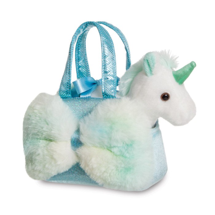FANCY PALS Unicorn Λούτρινο Μονόκερος σε Τσαντάκι Γαλάζιο 20εκ