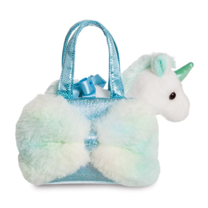 FANCY PALS Unicorn Λούτρινο Μονόκερος σε Τσαντάκι Γαλάζιο 20εκ