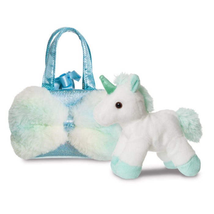 FANCY PALS Unicorn Λούτρινο Μονόκερος σε Τσαντάκι Γαλάζιο 20εκ