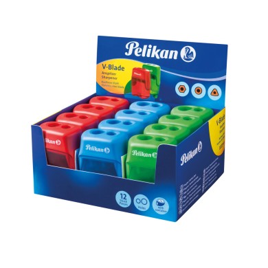 PELIKAN Πλαστική Ξύστρα με Δοχείο AV-BLADE σε Προθήκη 12τμχ