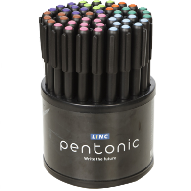 Ball pen LINC Pentonic/μπλε-μαύρο-κόκκινο, 0.70mm, Περιστρεφόμενη Θήκη 50τμχ
