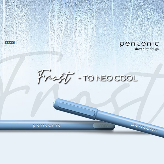 Ball pen LINC Pentonic FROST Μπλε-Μαύρο-Κόκκινο 0.70mm, σε Περιστρεφόμενη Βάση 100τμχ