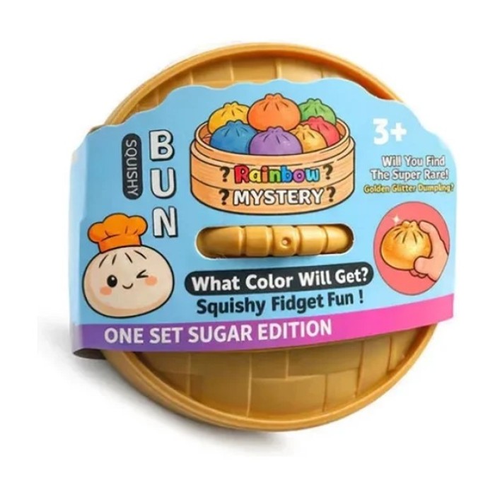 Μεταλιζέ Glitter Squishy Dumpling 8.5εκ. - Συσκευασία  12 τεμ.