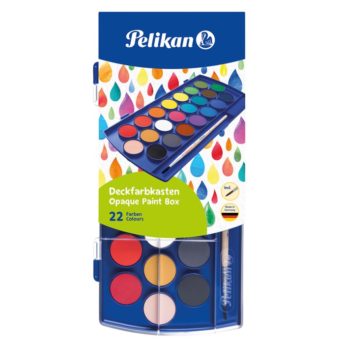 PELIKAN Νερομπογιές F455 22 Χρώματα - Συσκευασία 10τμχ