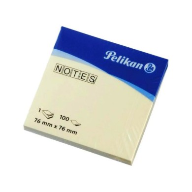 PELIKAN Αυτοκόλλητα Χαρτάκια Σημειώσεων 75x75mm Κίτρινο - Συσκευασία 12τμχ