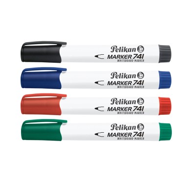 PELIKAN Μαρκαδόρος Ασπροπίνακα 741F Μαύρο - Συσκευασία 10τμχ
