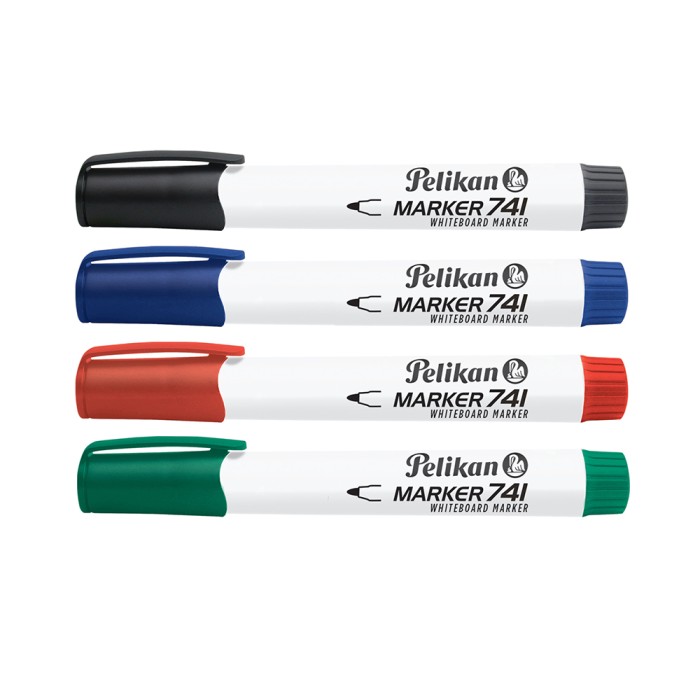 PELIKAN Μαρκαδόρος Ασπροπίνακα 741F Κόκκινο - Συσκευασία 10τμχ