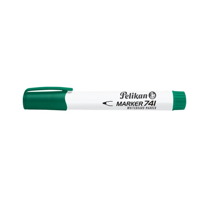 PELIKAN Μαρκαδόρος Ασπροπίνακα 741F Πράσινο - Συσκευασία 10τμχ