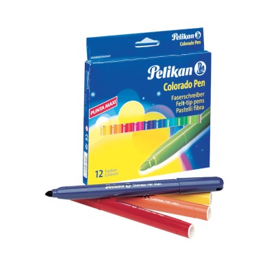 PELIKAN Σχολικός Μαρκαδόρος Colorado Maxi 12 Χρώματα - Συσκευασία 10τμχ