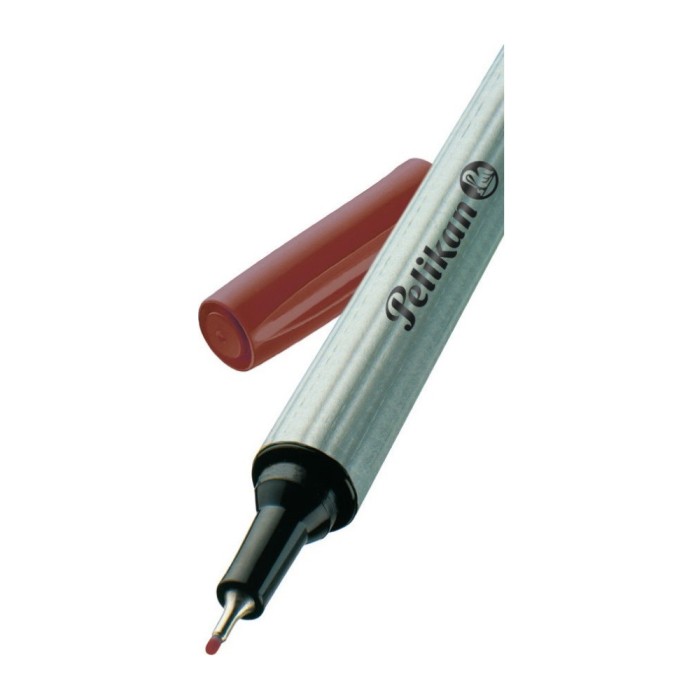 PELIKAN Λεπτός Μαρκαδόρος 0.4mm Fineliner 96 Καφέ - Συσκευασία 10τμχ