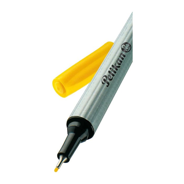 PELIKAN Λεπτός Μαρκαδόρος 0.4mm Fineliner 96 Κίτρινο - Συσκευασία 10τμχ