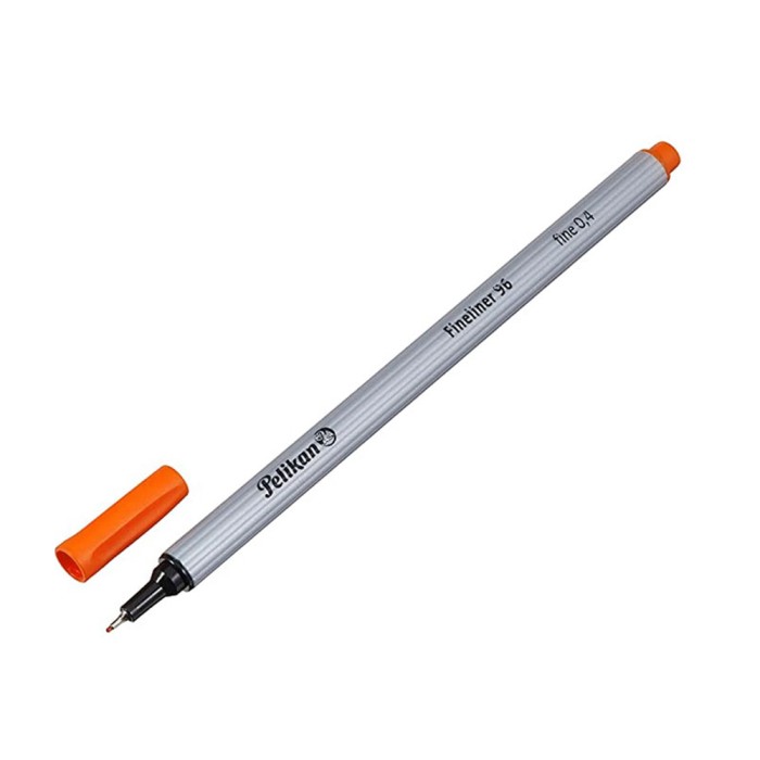 PELIKAN Λεπτός Μαρκαδόρος 0.4mm Fineliner 96 Πορτοκαλί - Συσκευασία 10τμχ