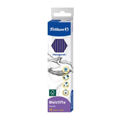 PELIKAN Μολύβι HB με Γόμα 0.7mm - Συσκευασία 12τμχ