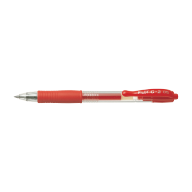 Στυλό Gel 0.5mm Fine PILOT G-2 Κόκκινο, σε Κουτί 12τμχ