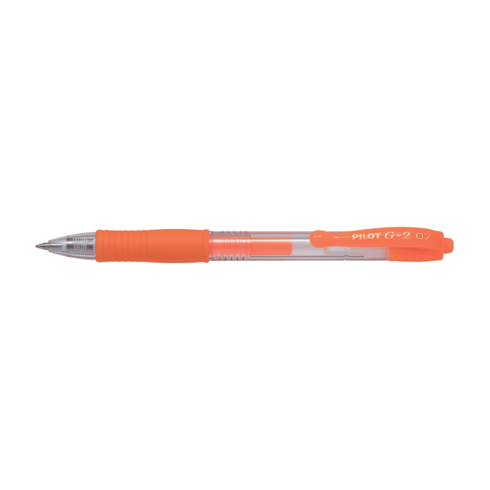 Στυλό Μπίλιας 0.7mm PILOT G-2 Νέον Πορτοκαλί, σε Κουτί 12τμχ