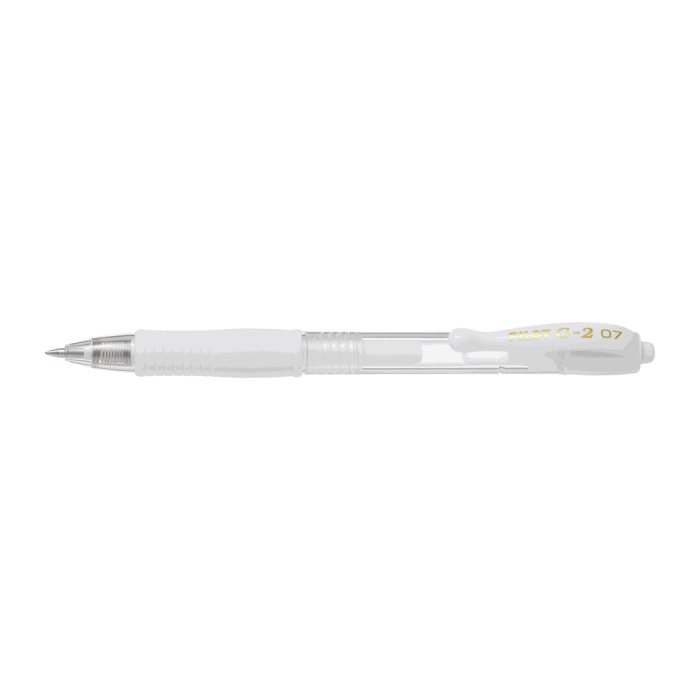 Στυλό Gel 0.7mm PILOT G-2 Παστέλ Λευκό, σε Κουτί 12τμχ