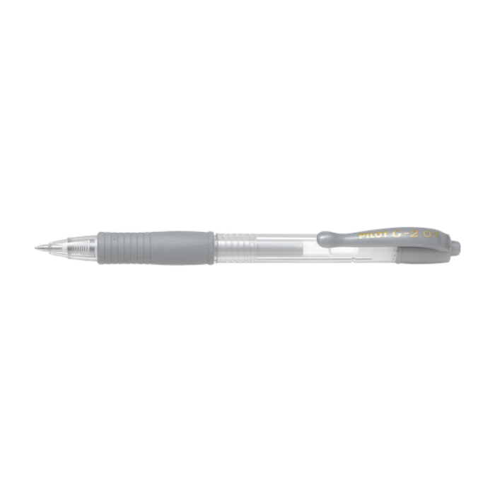Στυλό Gel 0.7mm PILOT G-2 Ασημί, σε Κουτί 12τμχ