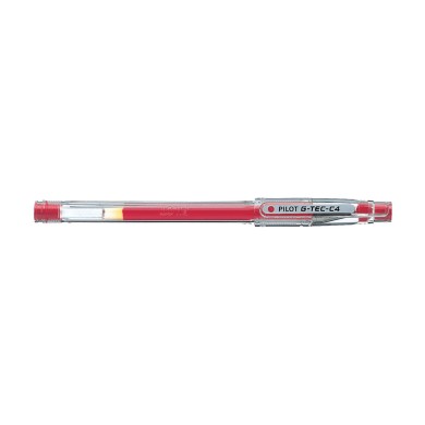 Στυλό Gel 0.4mm PILOT G-TEC-C4 Extra Fine Κόκκινο, σε Κουτί 12τμχ