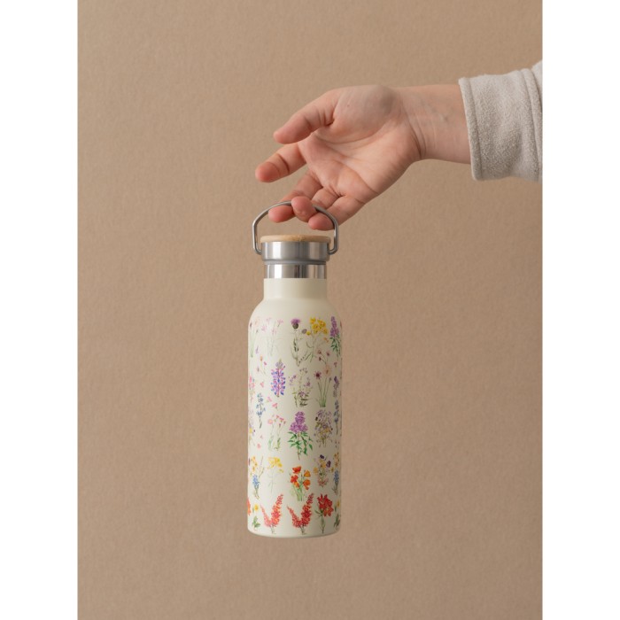 Μεταλλικό Μπουκάλι με Λαβή 500ml BOTANICAL Wild Flowers by Kokonote