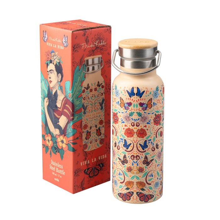 Μεταλλικό Μπουκάλι με Λαβή 500ml FRIDA KAHLO Viva la Vida
