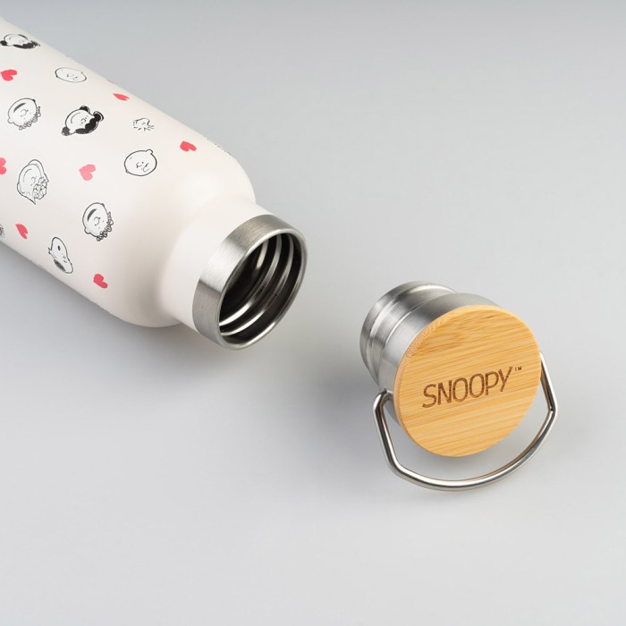 Μεταλλικό Μπουκάλι Θερμός με Λαβή 500ml SNOOPY Love Season