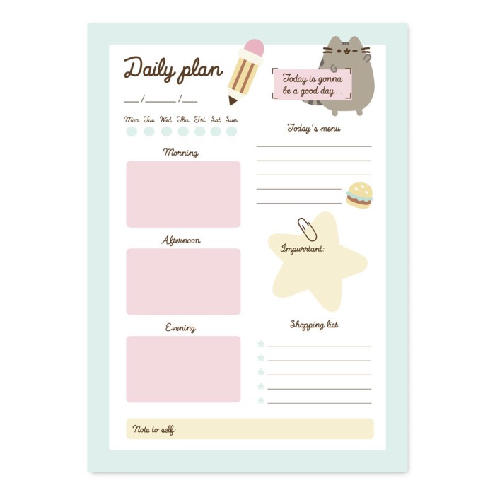 Καθημερινό Πλάνο To Do List A5 54 Φύλλα PUSHEEN Foodie Collection