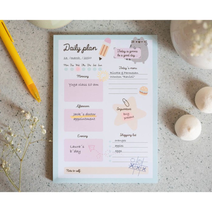 Καθημερινό Πλάνο To Do List A5 54 Φύλλα PUSHEEN Foodie Collection