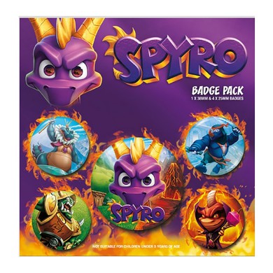 Σετ 5 Κονκάρδες SPYRO THE DRAGON