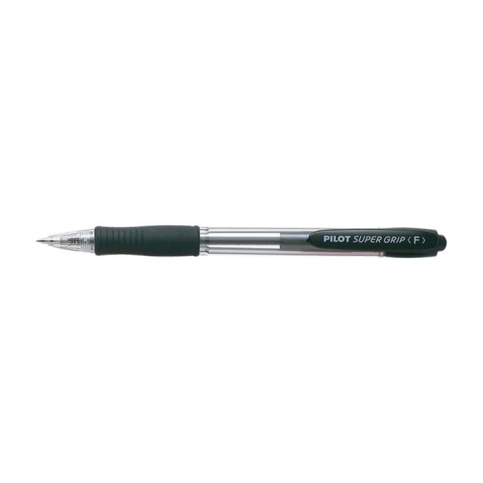 Στυλό Μπίλιας 0.7mm PILOT SUPER GRIP Fine Μαύρο, σε Κουτί 12τμχ