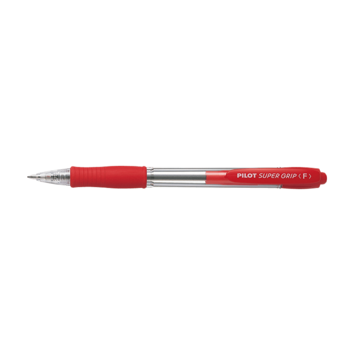 Στυλό Μπίλιας 0.7mm PILOT SUPER GRIP Fine Κόκκινο, σε Κουτί 12τμχ