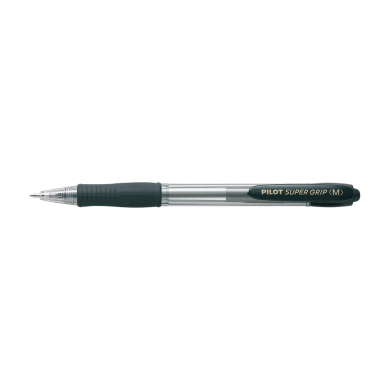 Στυλό Μπίλιας 1.0mm PILOT SUPER GRIP Medium Μαύρο, σε Κουτί 12τμχ