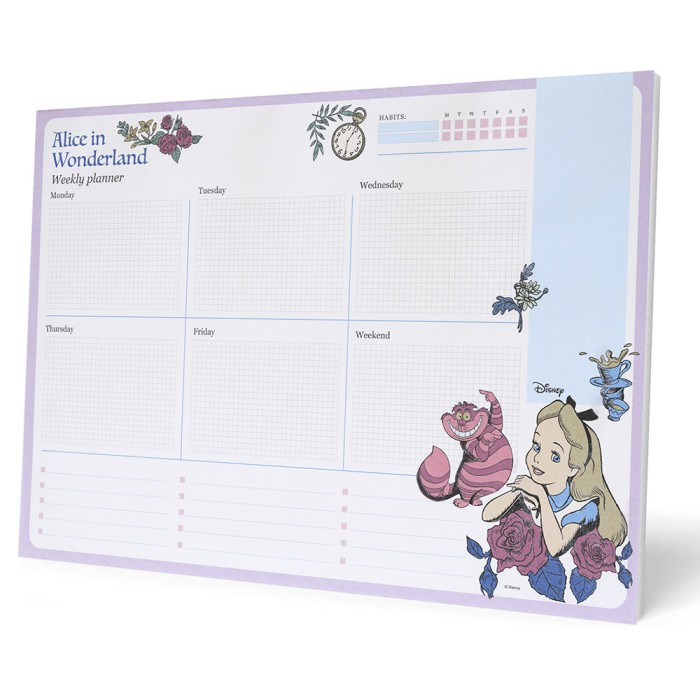 Εβδομαδιαίο Πλάνο Μπλοκ A4/21Χ29εκ DISNEY Alice in Wonderland