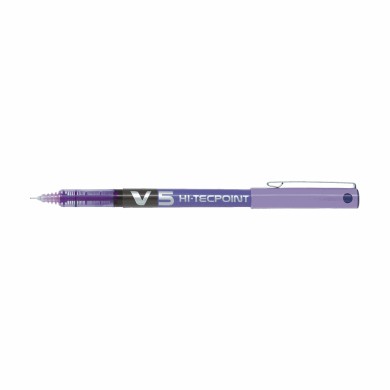 Στυλό Υγρής Μελάνης 0.5mm PILOT V5 HI-TECPOINT Μοβ, σε Κουτί 12τμχ
