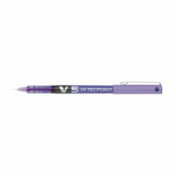 Στυλό Υγρής Μελάνης 0.5mm PILOT V5 HI-TECPOINT Μοβ, σε Κουτί 12τμχ