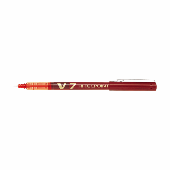 Στυλό Υγρής Μελάνης 0.7mm PILOT V7 HI-TECPOINT Κόκκινο, σε Κουτί 12τμχ
