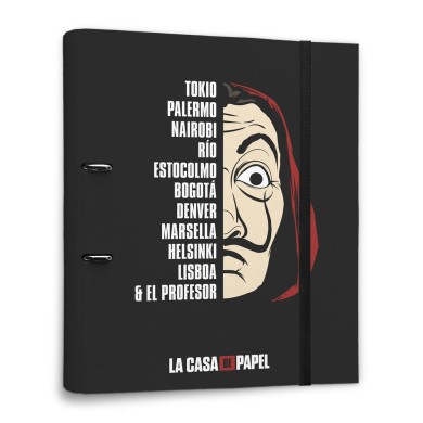 Premium Κλασέρ 2 κρίκων με Λάστιχο LA CASA DE PAPEL