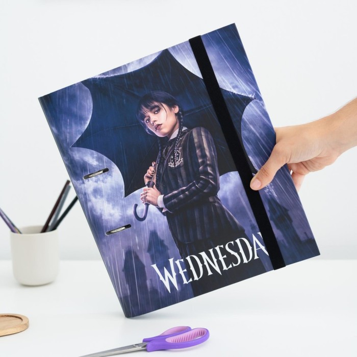 Premium Κλασέρ 2 κρίκων με Λάστιχο WEDNESDAY