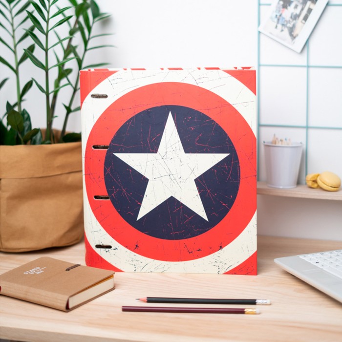 Premium Κλασέρ με Λάστιχο 4 κρίκων MARVEL Captain America Shield