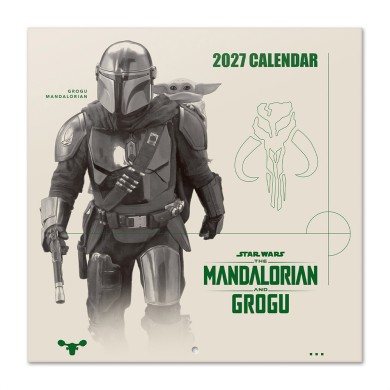 Ημερολόγιο Τοίχου 16 Μηνών 2027 30X30εκ STAR WARS THE MANDALORIAN AND GROGU