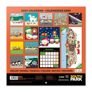 Ημερολόγιο Τοίχου 16 Μηνών 2027 30X30εκ SOUTH PARK