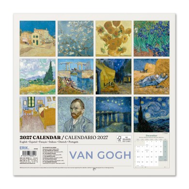 Ημερολόγιο Τοίχου 16 Μηνών 2027 30X30εκ VAN GOGH