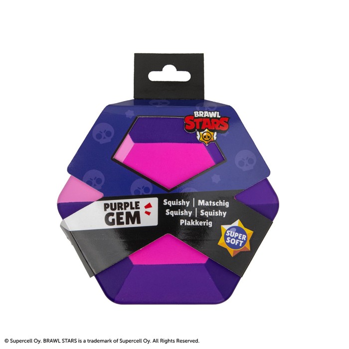 Squishy BRAWL STARS Purple Gem 11x12.4x2.5 cm