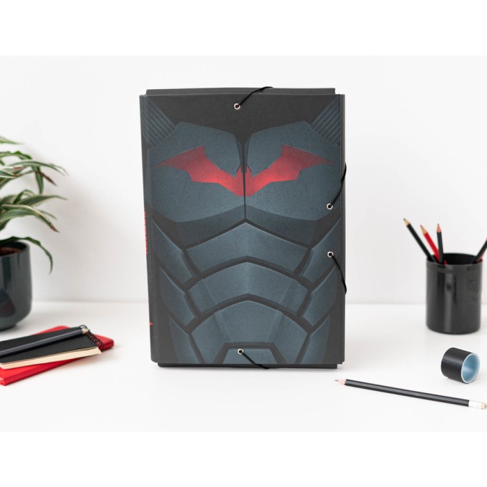 Κουτί σκληρό, 3cm ράχη, με Λάστιχο A4 DC COMICS BATMAN