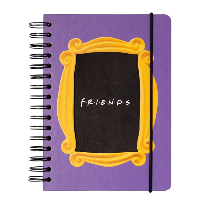 Τετράδιο Σπιράλ με Λάστιχο A5/15X21 με Τελίτσες FRIENDS