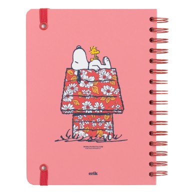 Τετράδιο Σπιράλ Ριγέ με Λάστιχο A5/15X21 SNOOPY Love Yourself